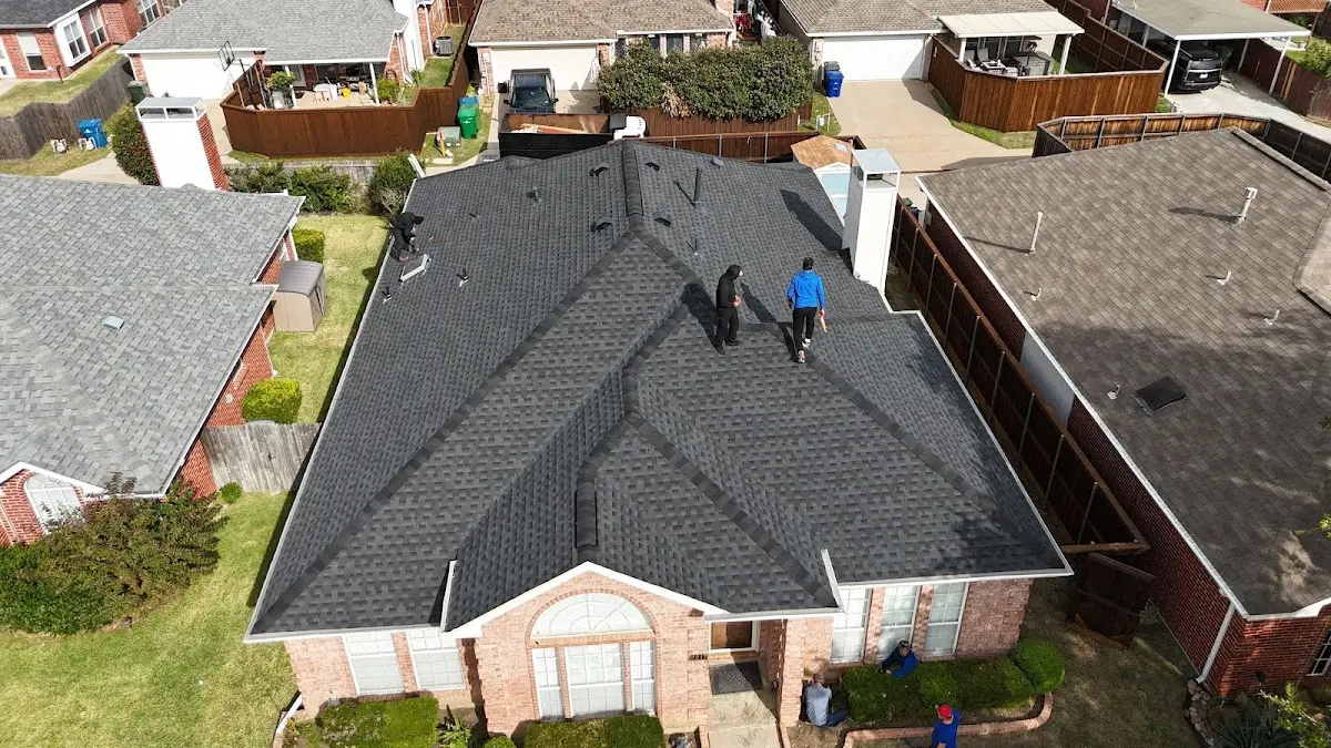 Slate & Tile Roof Repair work in progress on a Libertyville property